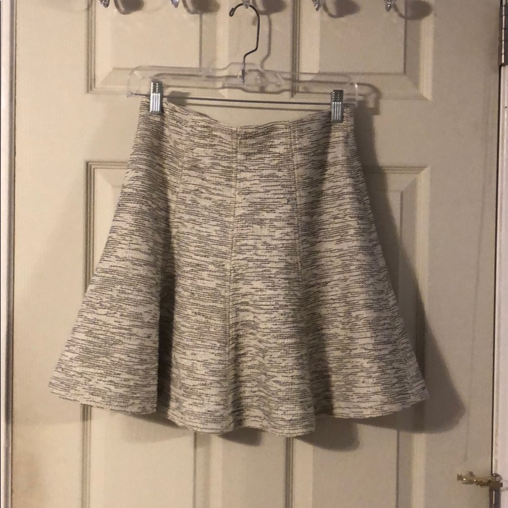 Elastic Waste textured A-line skirt